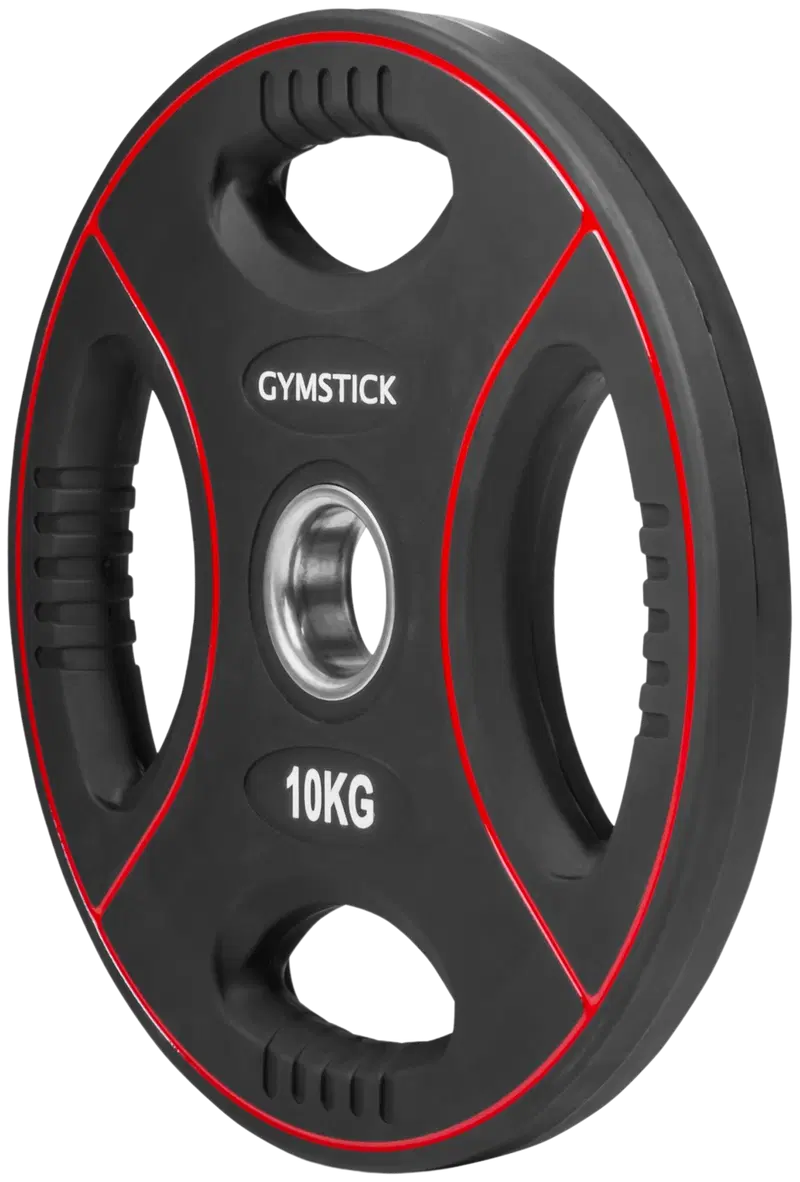 Вес блина Gymstick Pro PU 10 кг. (размер 20 кг, цвет ЧЕРНЫЙ)