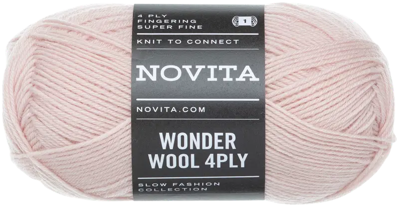 Пряжа Novita Wonder Wool 4PLY 50 г Ballerina 509 (цвет балерина)