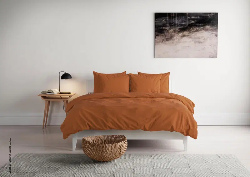 Комплект пододеяльников Mistral Home Washed Cotton 150x210 см, коричневый (цвет янтарь)