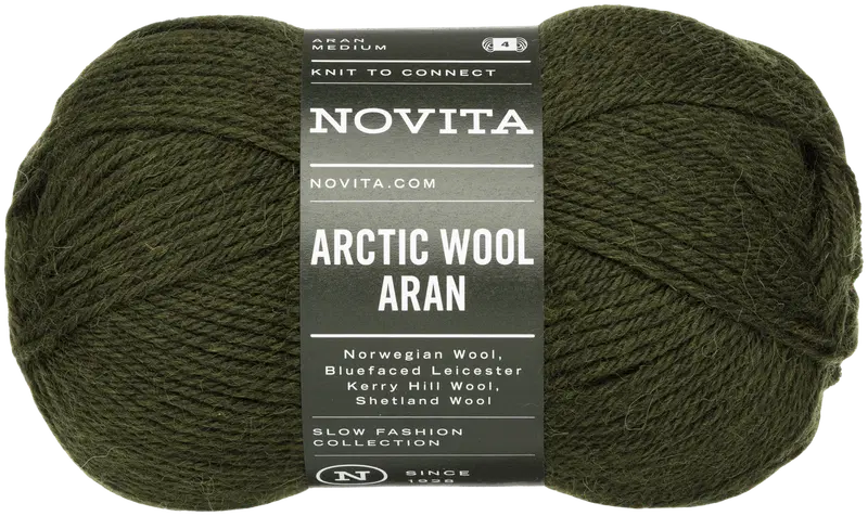 Пряжа Novita Arctic Wool Aran 100 г ива 357 (цвет упала ива)