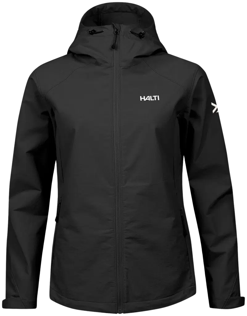 Женская походная куртка Halti Finholma W+ X-stretch plus size (размер 40, цвет ЧЕРНЫЙ)