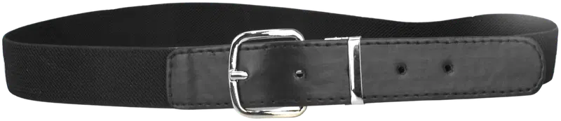 Детский эластичный ремень Veniz с кожаным верхом 65 см 25 мм (цвет Черный)