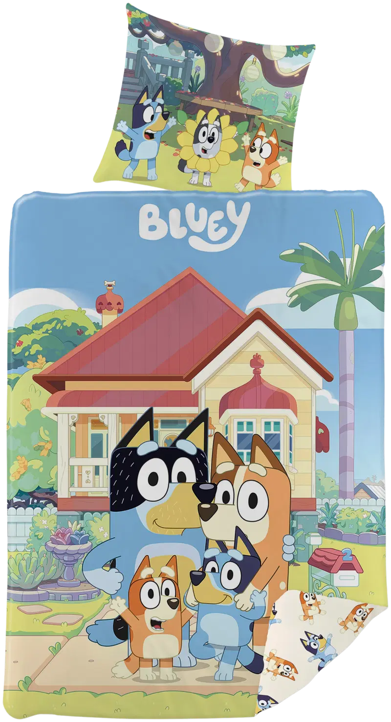 Детский комплект пододеяльников Bluey 150х210+50х60 см разноцветный (цвет многоцветный)