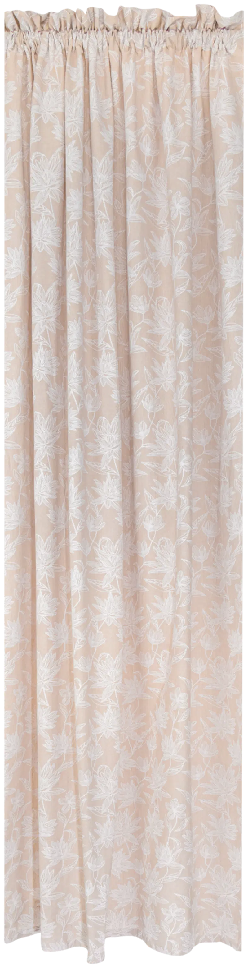 Придомовая штора Khadi 140x250 лен бежевый (цвет лен бежевый шамбре/белый)