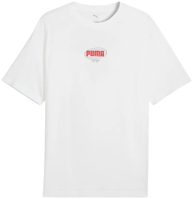 Мужская футболка Puma Ess Logo Lab Relaxed (размер С, цвет Пума Уайт)
