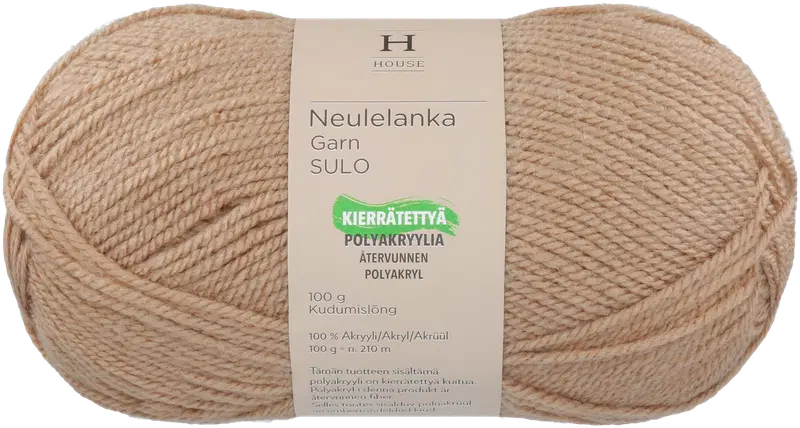 Пряжа для домашнего вязания акрил Sulo 100 г Taupe 257 (цвет Серо-коричневый)