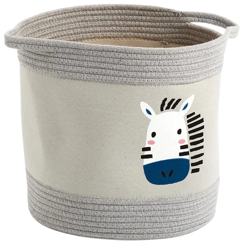 Корзина для хранения Zeller Zebra Ø 30 x 30 см (цвет серый)