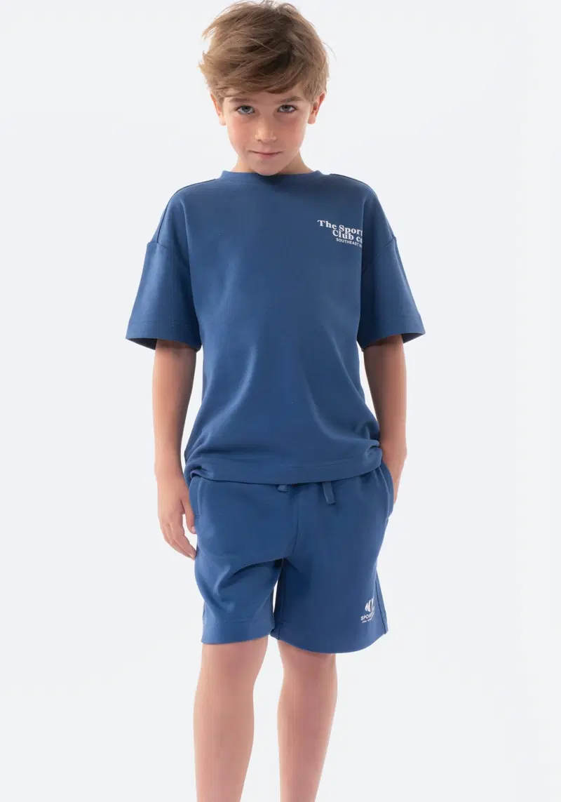 Детская футболка и шорты TEX I276718 (размер 7-8 лет, цвет ИНДИГО СВЕТ)