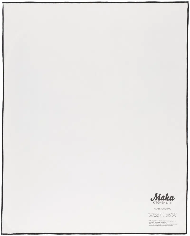 Салфетка для полировки стекла Maku 64x50 см (цвет белый/черный)