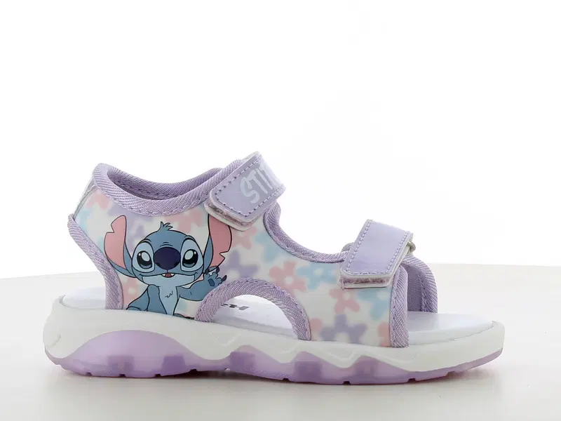 Детские блестящие сандалии Lilo & Stitch LS001945 (размер 24, цвет Сиреневый/белый)