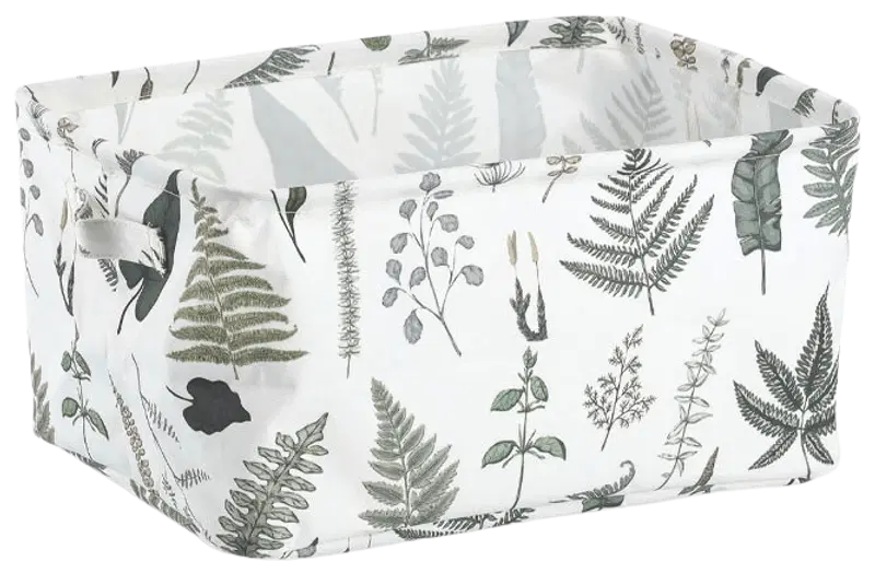 Корзина для хранения Zeller Leaf 36x25x18 см (цвет белый/зеленый)