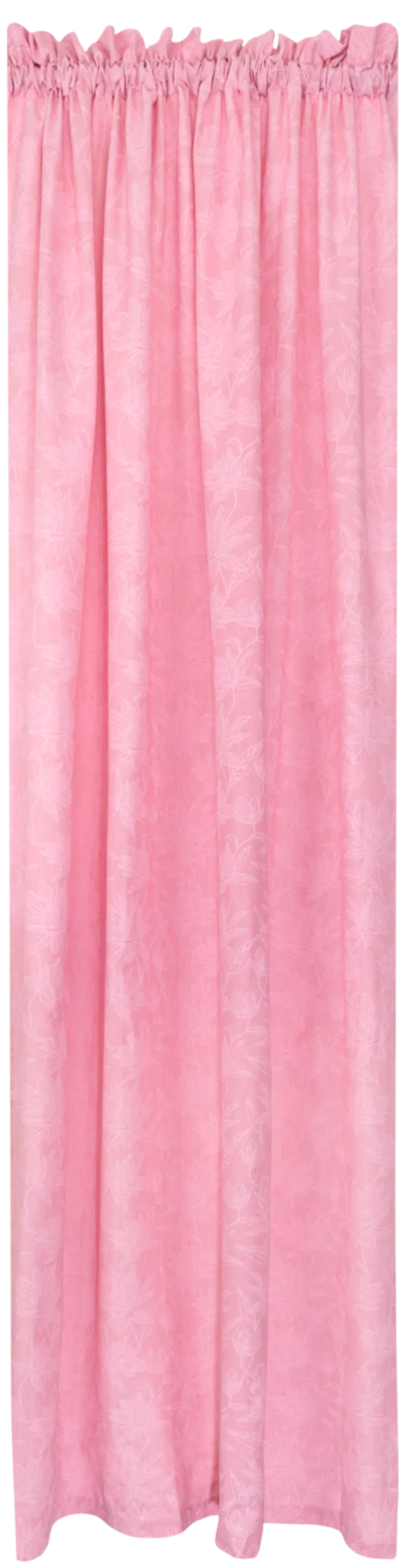 Боковая занавеска для дома Khadi 140x250см розовый (цвет lt.pink шамбре/розовый)