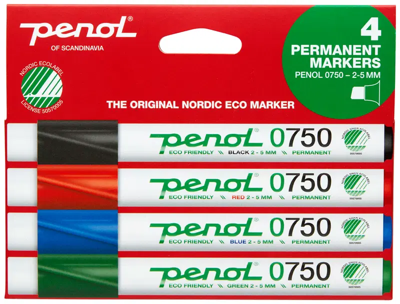 Маркеры перманентные Penol 0750 2-5 мм 4 шт.