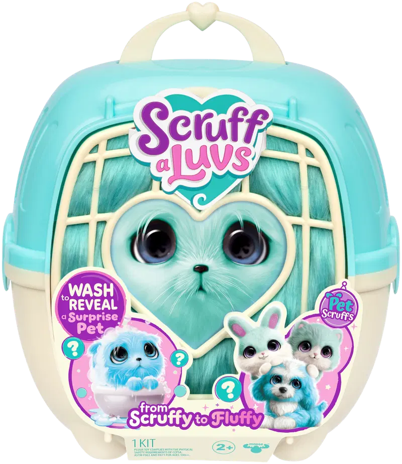Домашнее животное Scruff-a-Luvs с аксессуарами в синей переноске