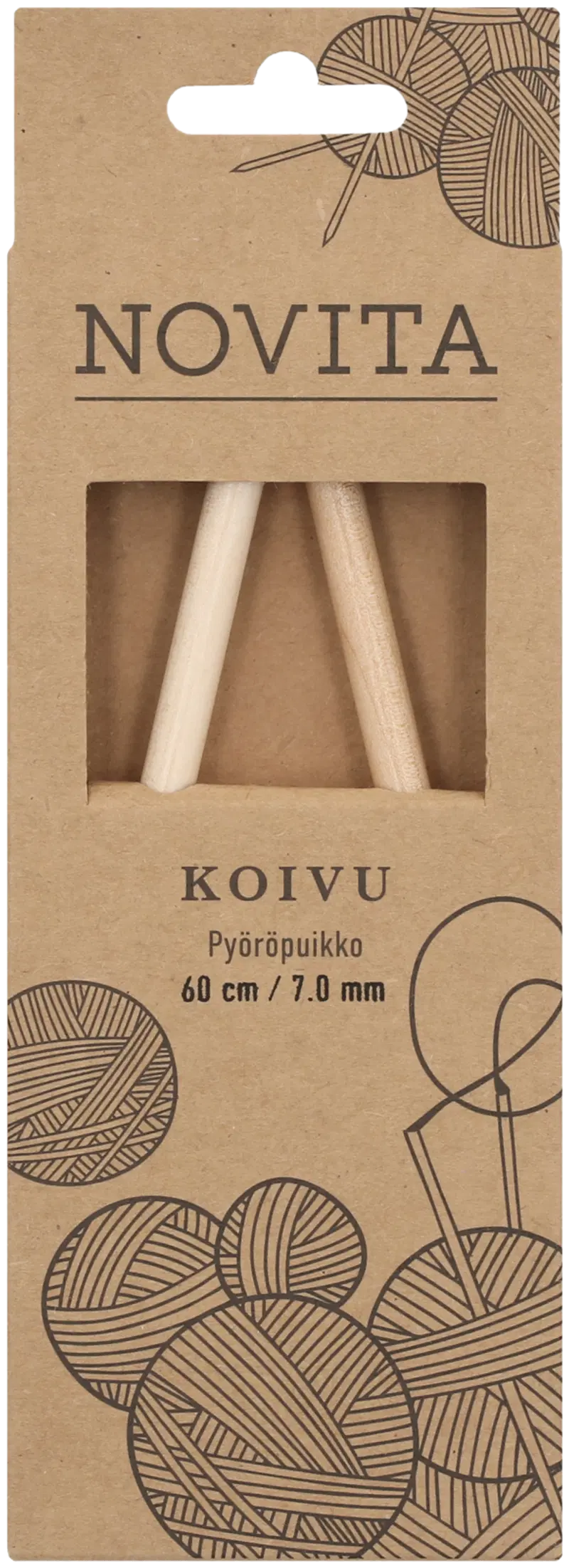 Novita Палочка круглая березовая 60см - 7мм