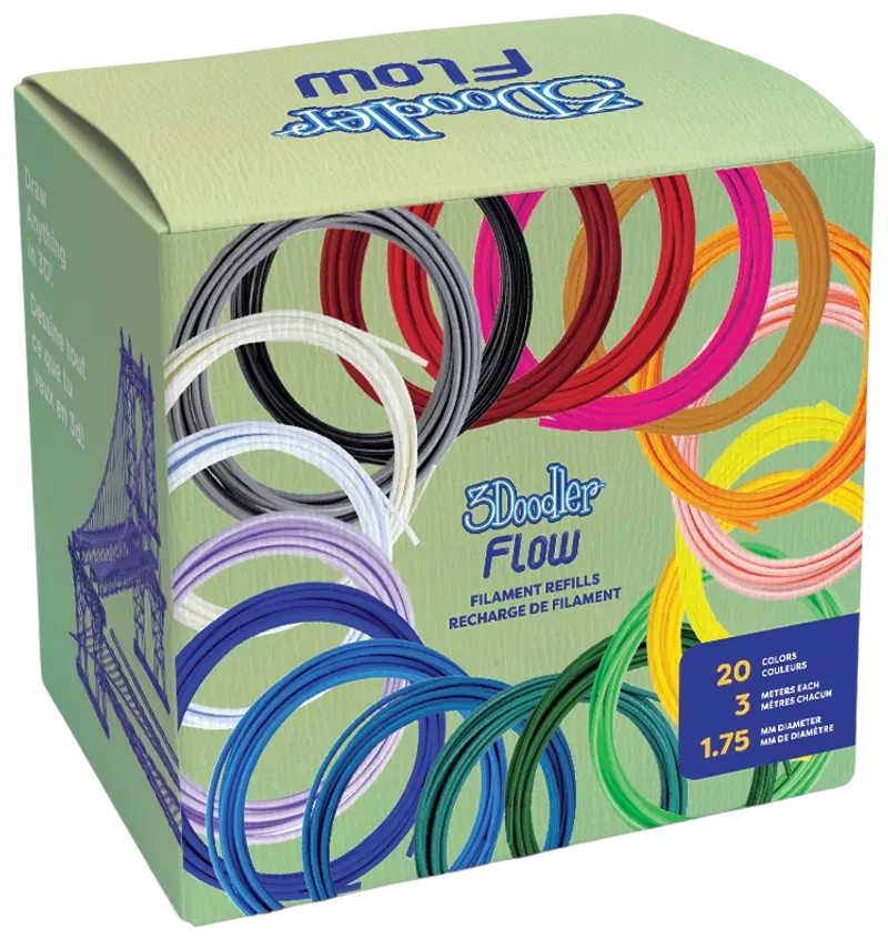 3Doodler 3D нить FLOW 1,75 мм 20 рулонов
