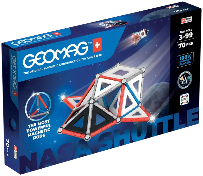 Geomag Classic Panels Шаттл НАСА, 70 деталей