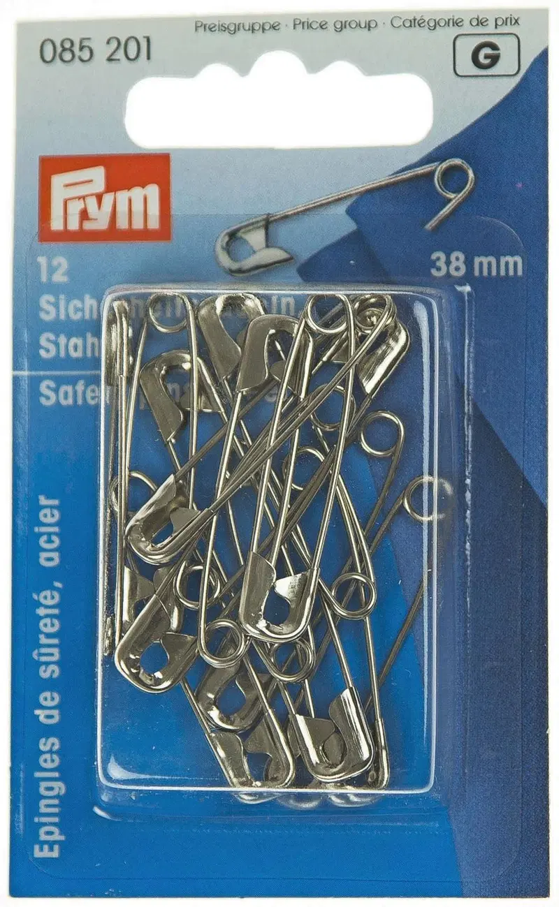 Английская булавка Prym 12 шт./упак. (размер 38, цвет 1)