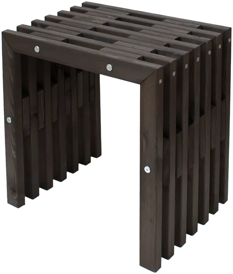 EcoFurn® D-bench 45, сосна черная по частям в коробке (цвет черный)