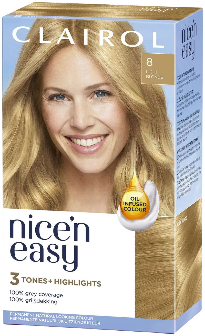 Clairol Nice'n Easy перманентный цвет 8 светлый