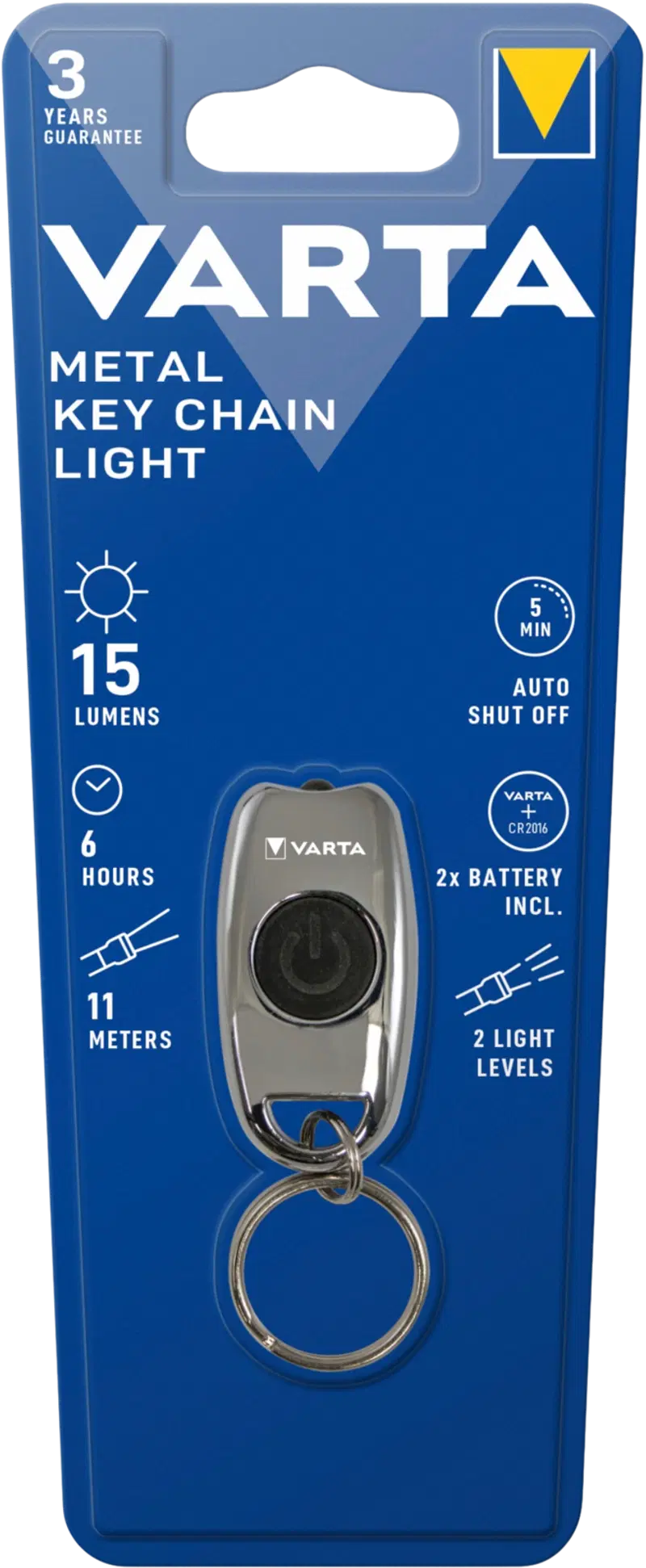 Брелок-фонарик Varta Metal Key Chain