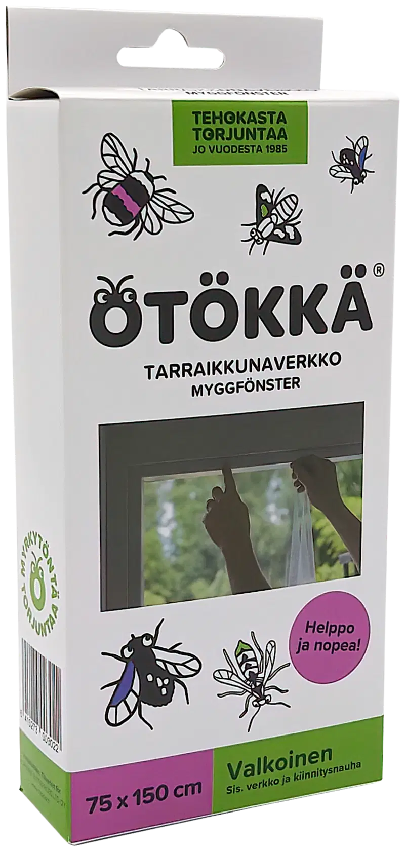 Наклейка-жук оконная штора 75х150 см (цвет БЕЛЫЙ)