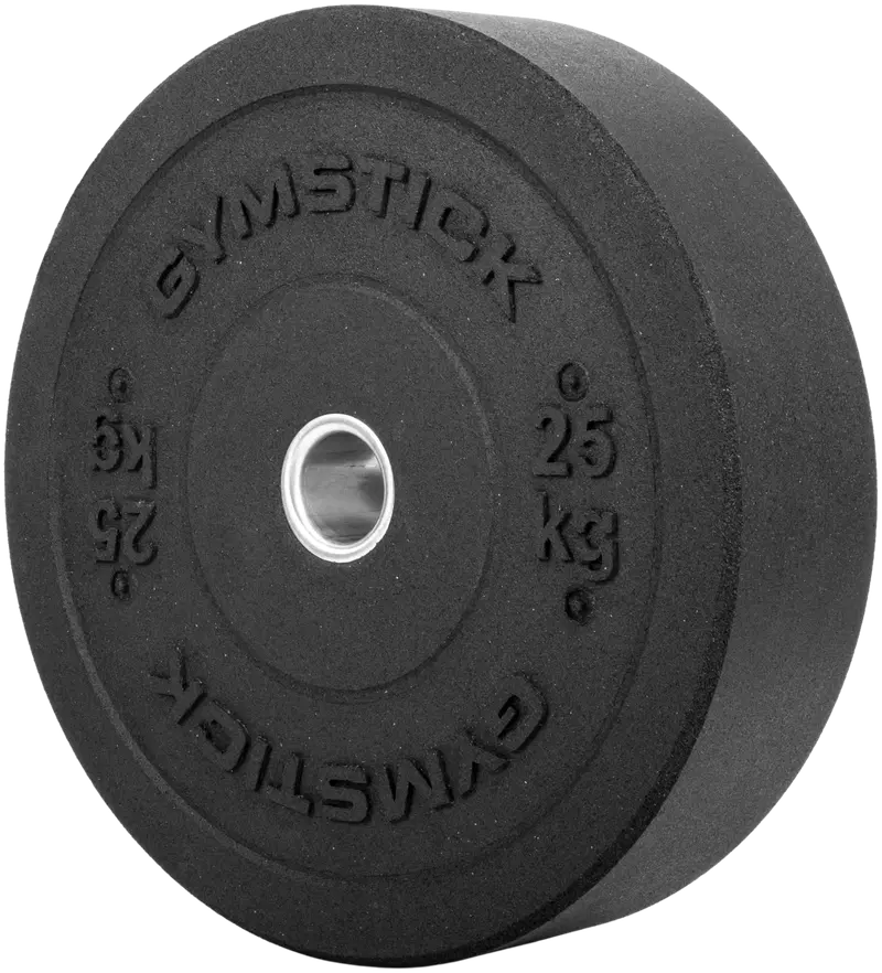 Грузик Gymstick Hi-Impact Bumper (размер 25 кг, цвет ЧЕРНЫЙ)
