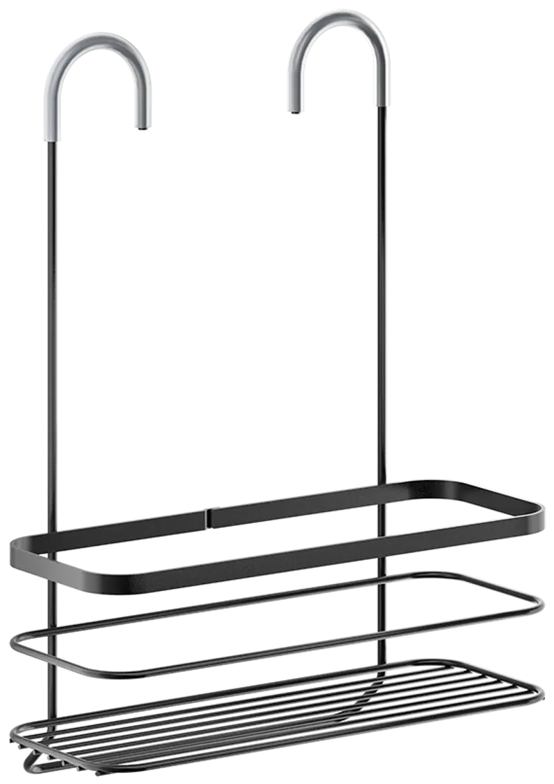 Корзина для смесителя для душа Metaltex Lava 28x13x40 см (цвет черный)