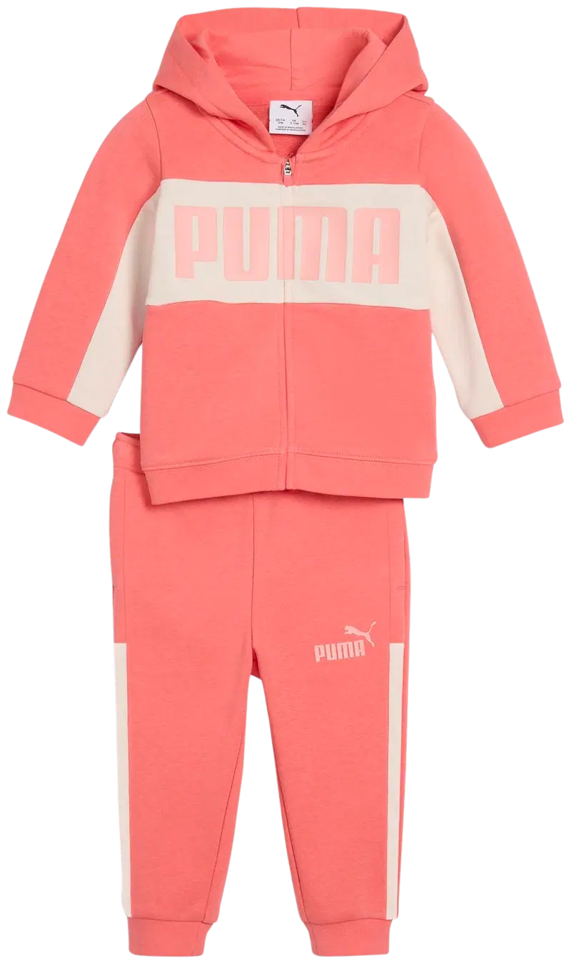 Детский спортивный костюм Puma Minicats Ess Block Hooded FZ TR (размер 68, цвет Персик Фрост)