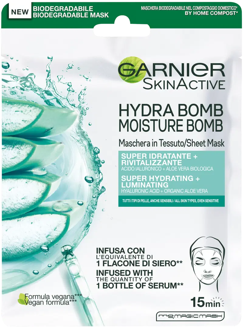 Garnier SkinActive Hydra Bomb Суперувлажняющая и восстанавливающая тканевая маска 28г