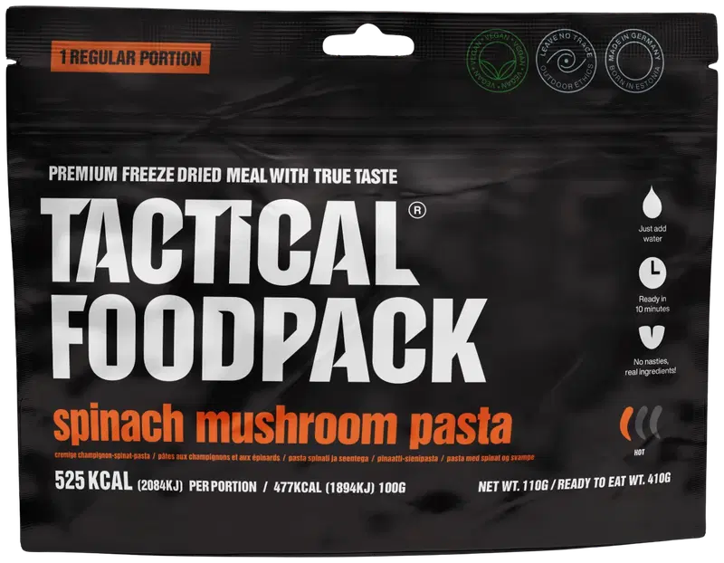 Tactical Foodpack макароны со шпинатом и грибами