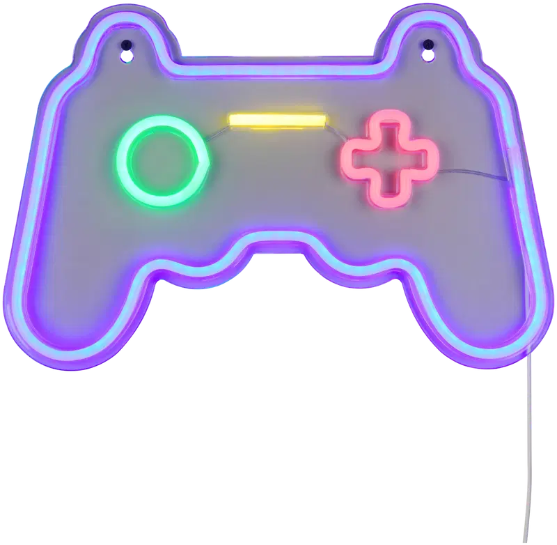 Настенный светильник Trio Gamer, светодиодная неоновая вывеска, питание от USB (цвет Красочный)