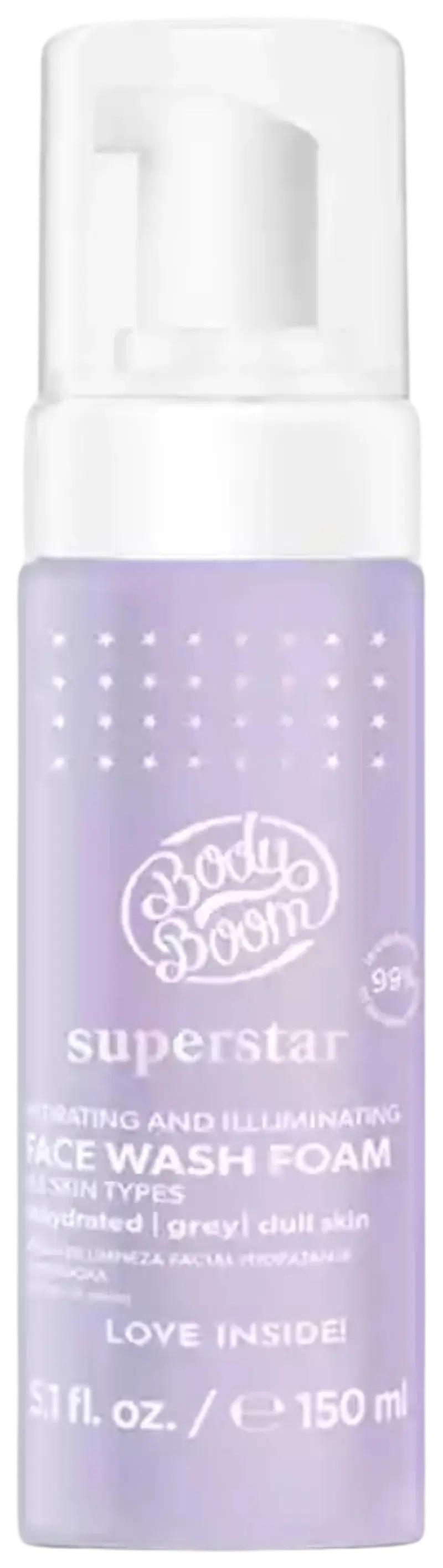 BodyBoom ​​Superstar увлажняющая и осветляющая очищающая пенка 150мл