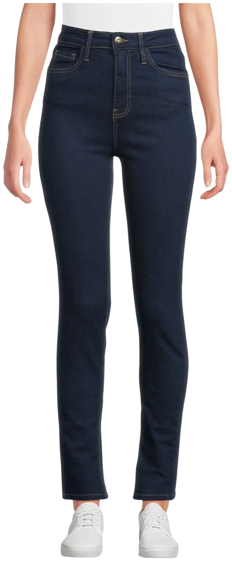 Домашние женские джинсы Slim fit (размер XS, цвет ТЕМНО-ЧИСТЫЙ СИНИЙ)