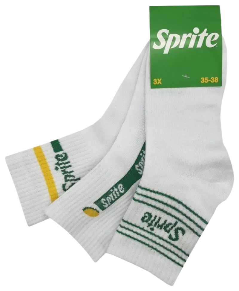 Женские носки Sprite четверть 3Р (размер 35-38, цвет БЕЛЫЙ)