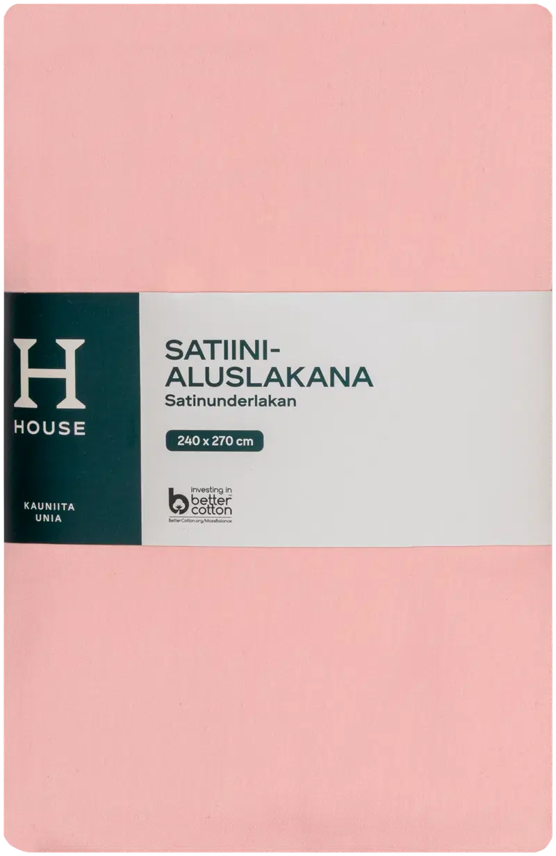 Простыня House из сатина 240х270 см (размер 240X270, цвет РОЗА)
