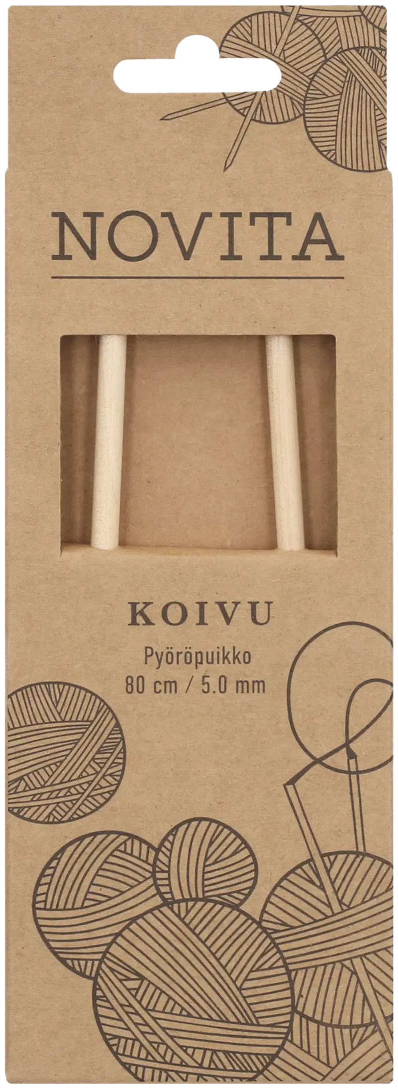 Novita Палочка круглая березовая 80см - 5мм