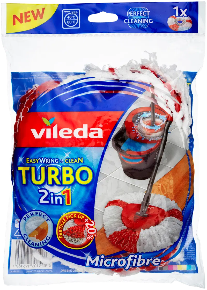 Сменная швабра Vileda Turbo 2в1.