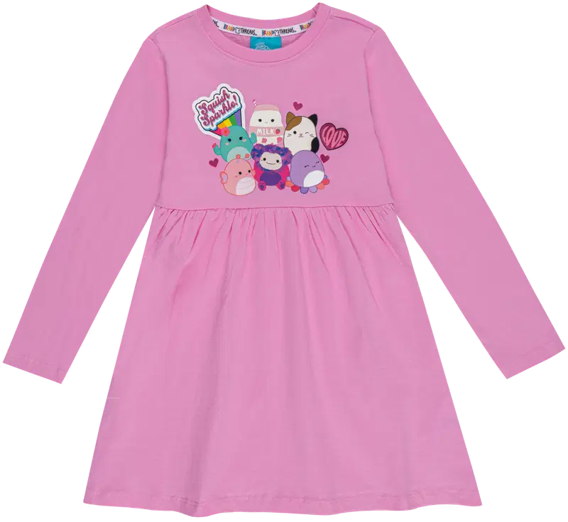 Детское платье Squishmallows А9-0045 (размер 98-104 СМ, цвет розовый)