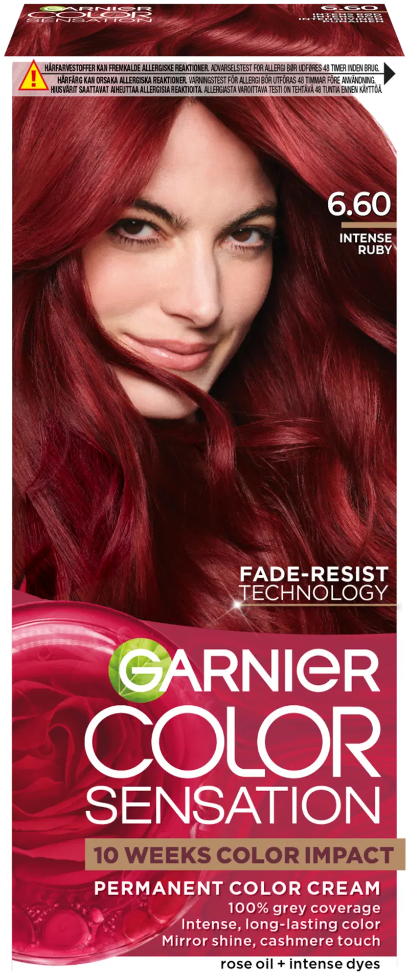 Garnier Color Sensation 6.60 Intense Ruby Интенсивный красный перманентный цвет 1 шт. (цвет Интенсивный рубин)