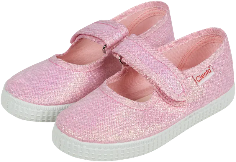 Детские парусиновые туфли Cienta Glitter 56083 (размер 23, цвет РОЗА)