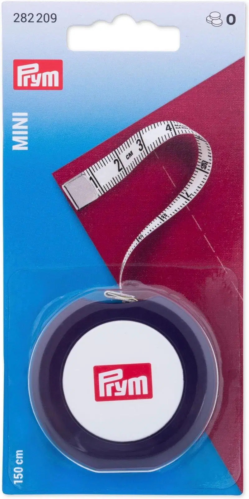 Рулетка Prym Mini 150см (цвет темно-синий/белый)