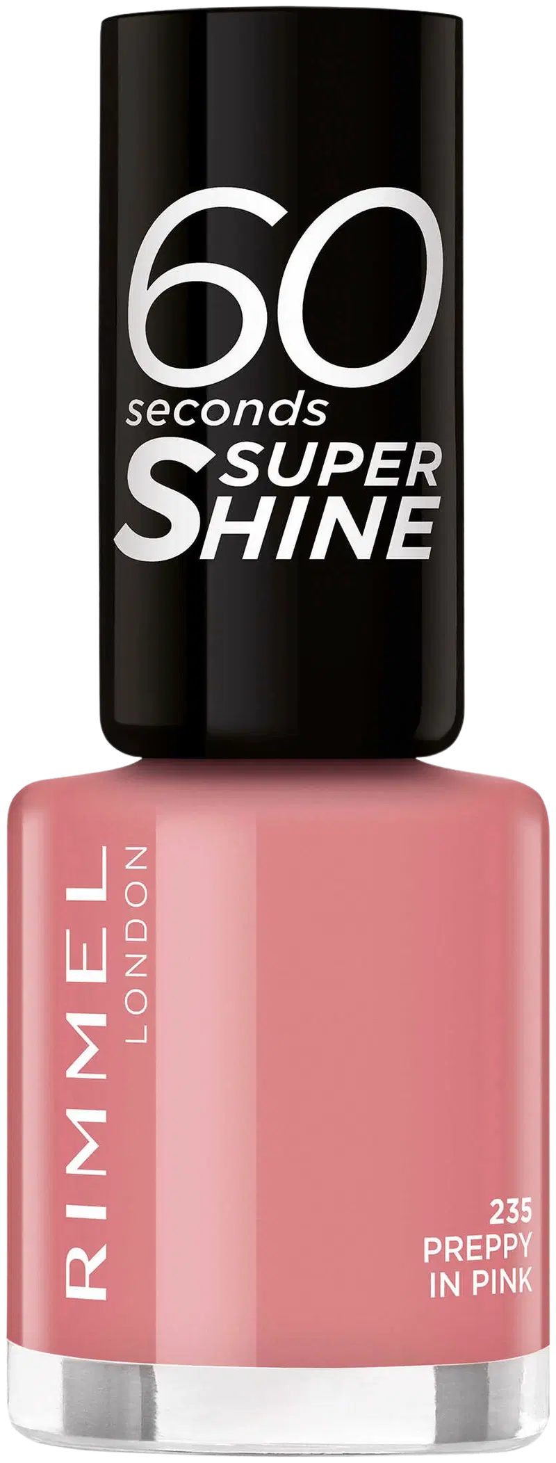 Лак для ногтей Rimmel 60 Seconds Super Shine 8 мл, оттенок 235 Preppy розовый (цвет Преппи в розовом)