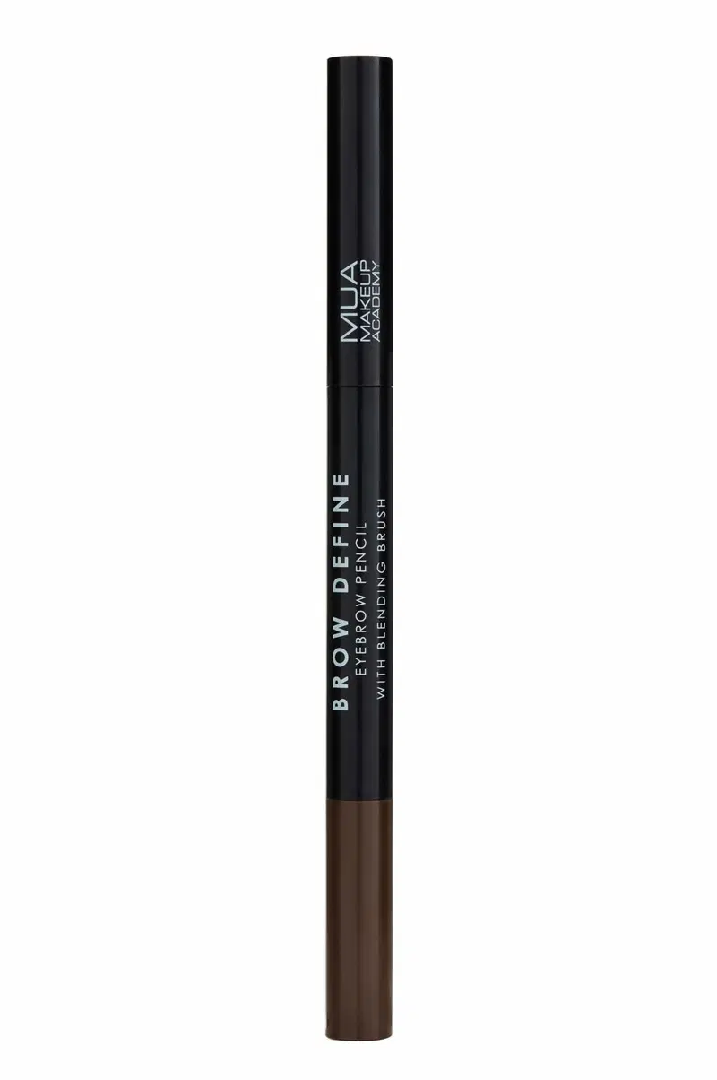 MUA Make Up Academy Brow Define Карандаш для бровей с кисточкой для растушевки Темно-коричневый карандаш для бровей