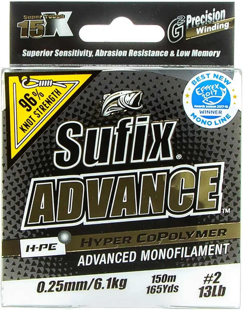 Sufix Advance 150м 0,25мм/6,1кг прозрачная леска