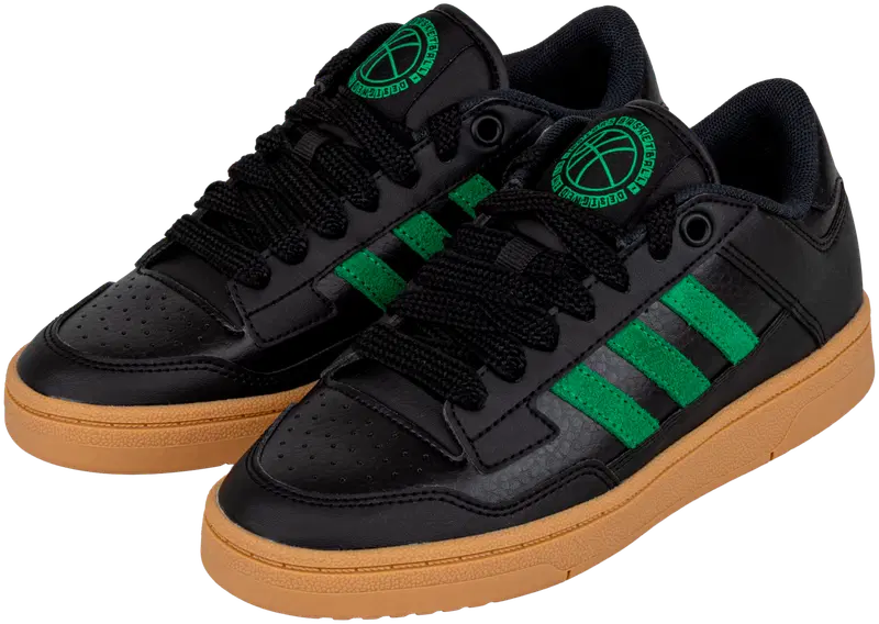 Детские кроссовки adidas Rapid Court Low JR3179 (размер 3,5, цвет ЧЕР/Зеленый)