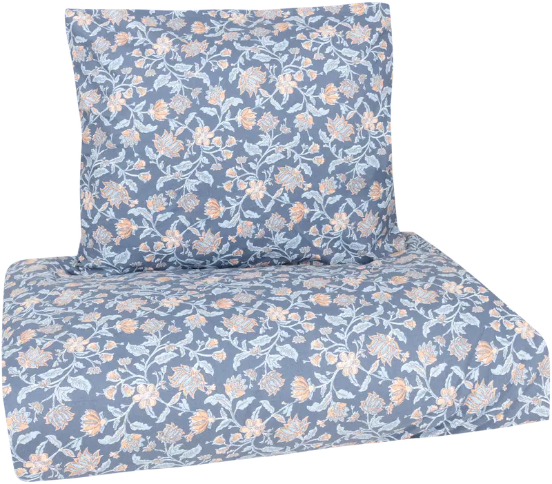 Комплект простыней из атласа House Ofelia 150 x 210 + 55 x 65 см синий (цвет синий)
