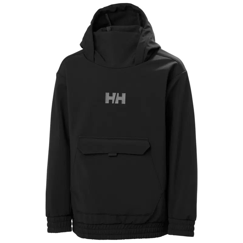 Молодежный анорак из софтшела Helly Hansen Powder (размер 140, цвет ЧЕРНЫЙ)