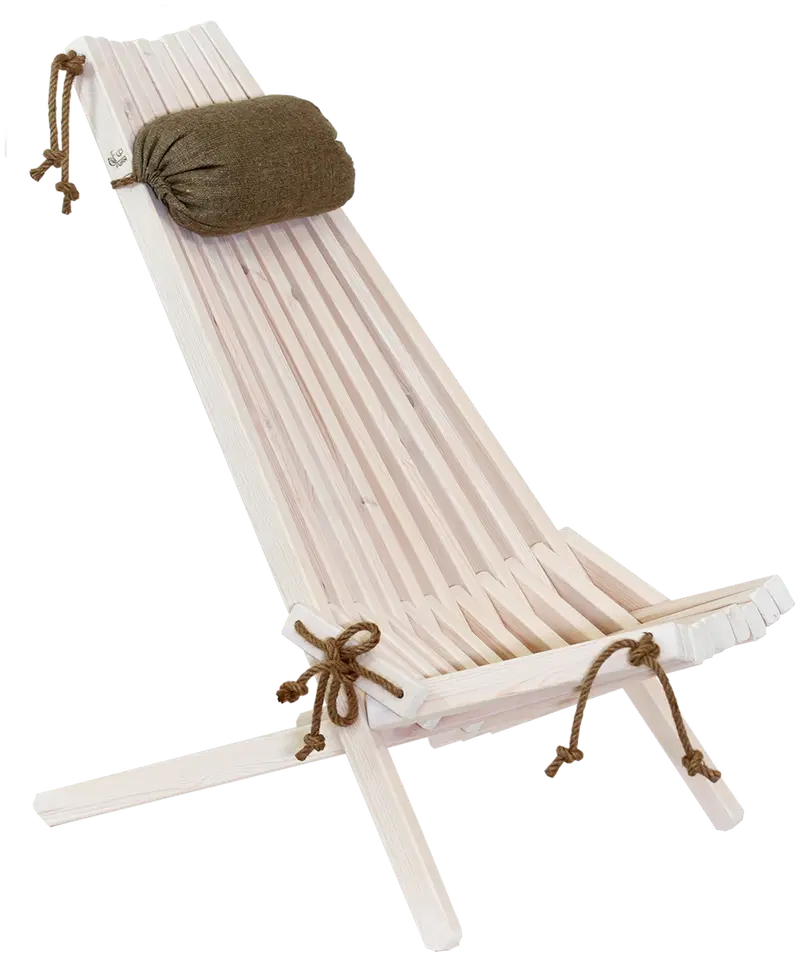 EcoFurn® Eco стул + подушка, сосна белая, промасленная (цвет белый)