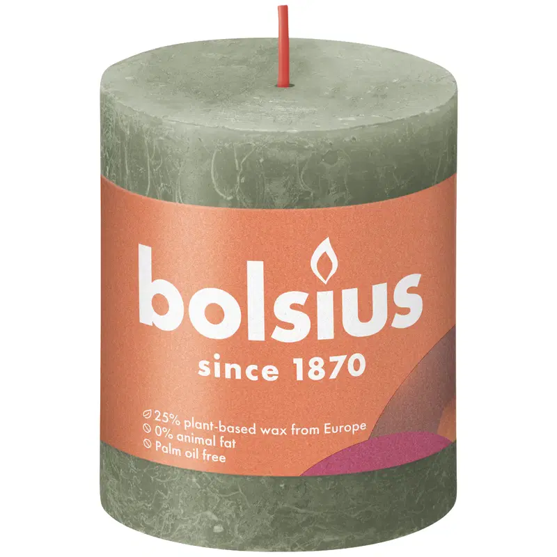 Bolsius RUSTIIKKI PK 80/68 Оливки свежие (цвет Свежая оливка)